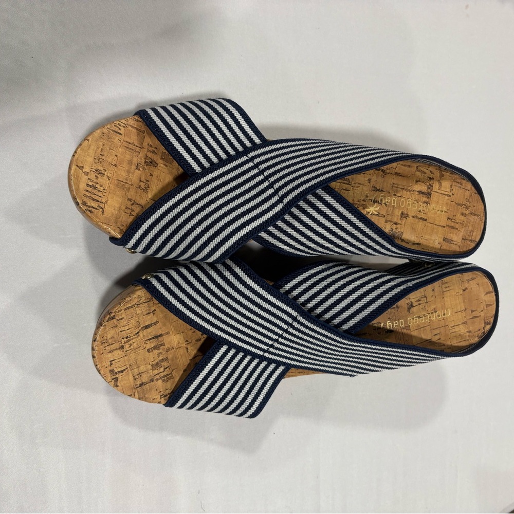 Montego Bay Club Navy and White Striped Sandals